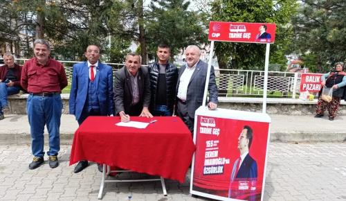 CHP Amasya’dan İmamoğlu’na Destek:  Semt Pazarında İmza Kampanyası